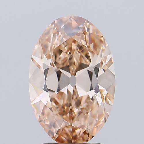 Oval Fancy Light Brown Lab-grown Diamond 3.02ct VS1 loose diamond