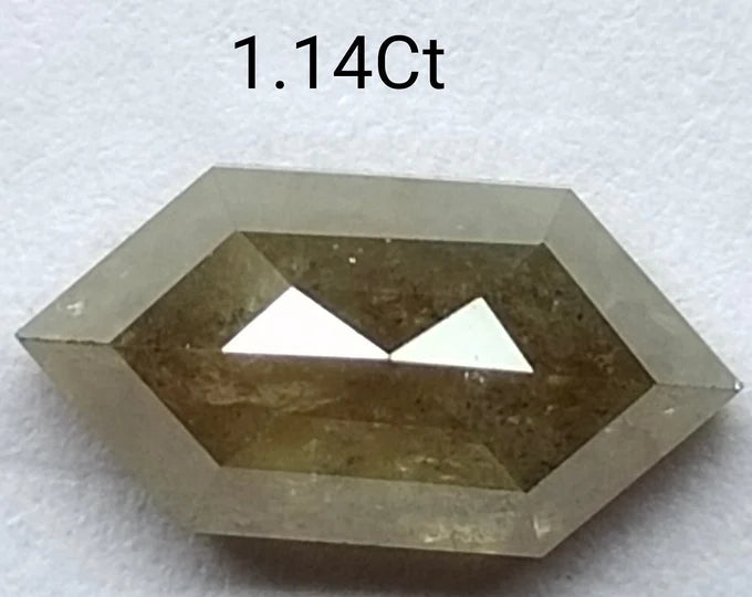 Hexagonal Gray Natural Diamond 1.14ct I3 loose diamond