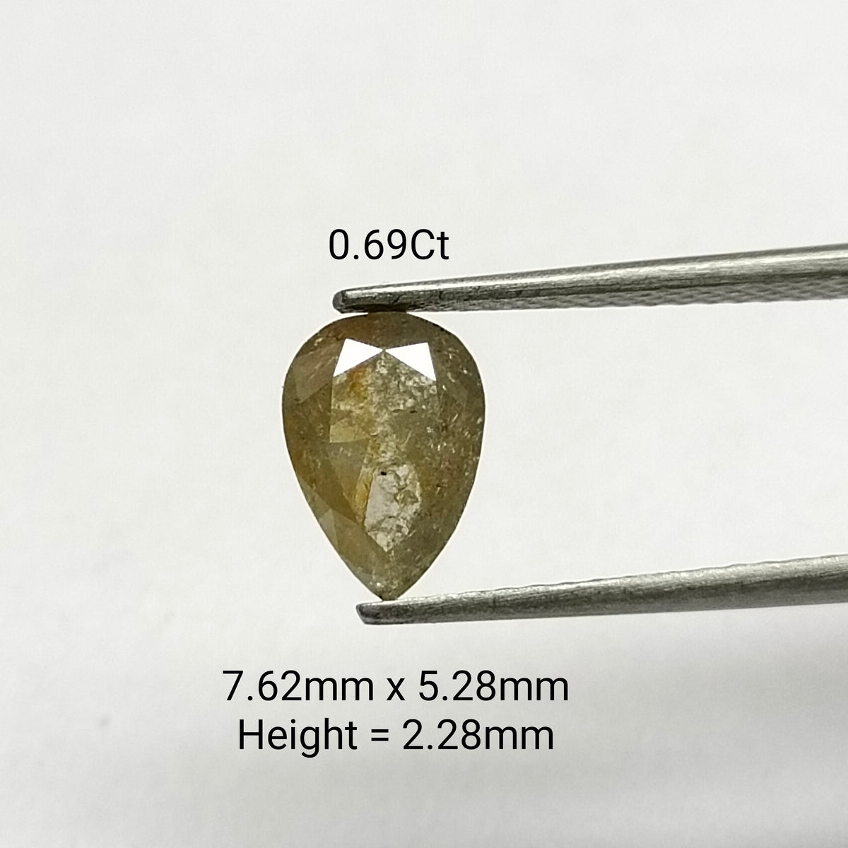 Pear Salt And Pepper Natural Diamond 0.69ct I3 loose diamond