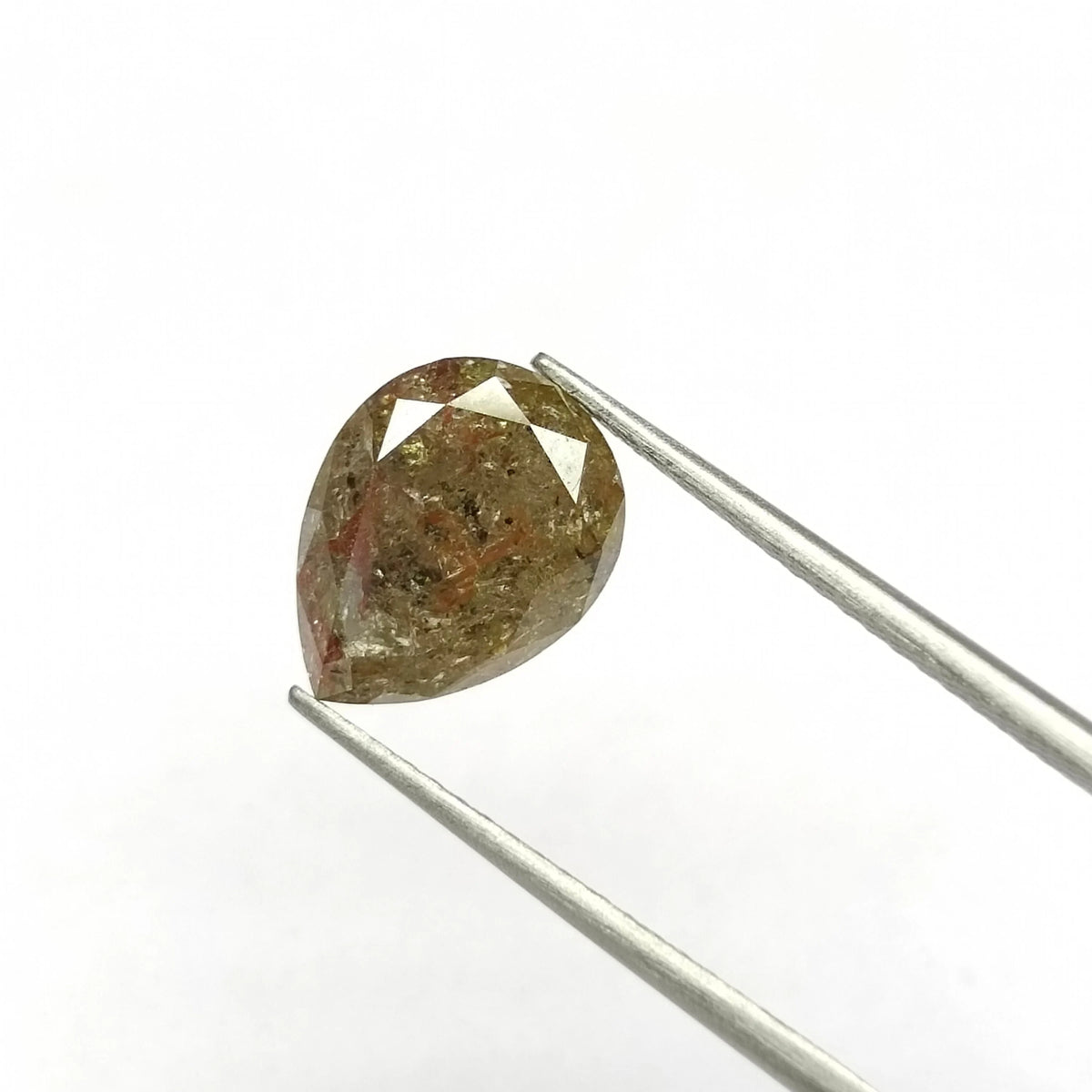 Pear Salt And Pepper Natural Diamond 2.67ct I3 loose diamond