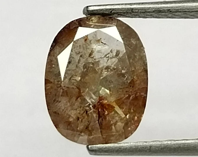 Oval Salt And Pepper Natural Diamond 0.89ct I3 loose diamond