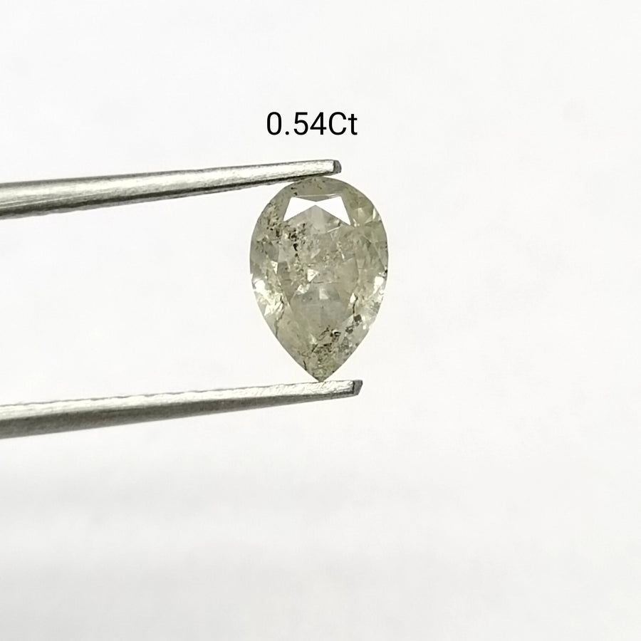 Pear Salt And Pepper Natural Diamond 0.54ct I3 loose diamond