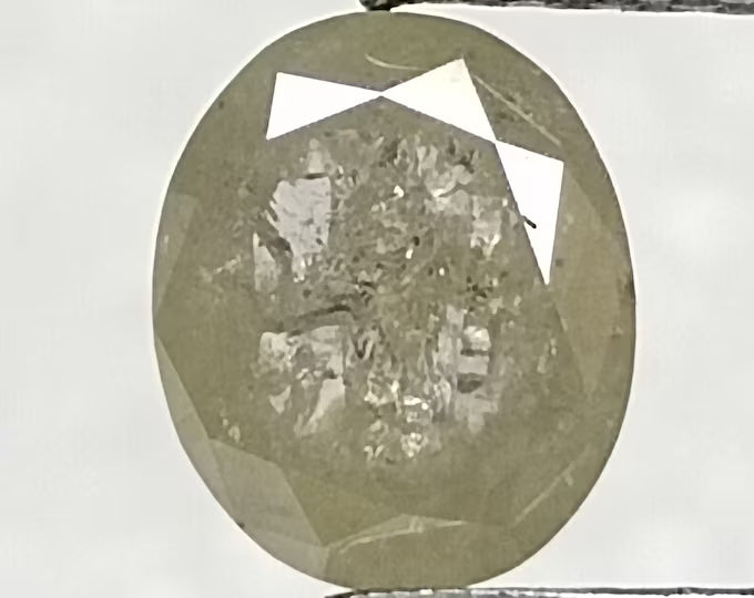 Oval Salt And Pepper Natural Diamond 0.62ct I3 loose diamond