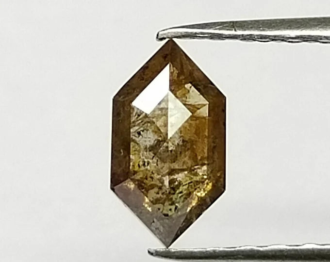 Hexagonal Yellow Natural Diamond 0.61ct I3 loose diamond