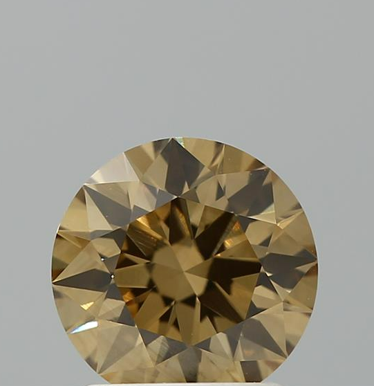 Round Champagne Natural Diamond 1.51ct VS2 loose diamond