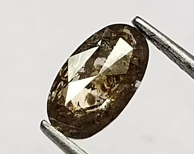 Oval Salt And Pepper Natural Diamond 0.44ct I3 loose diamond