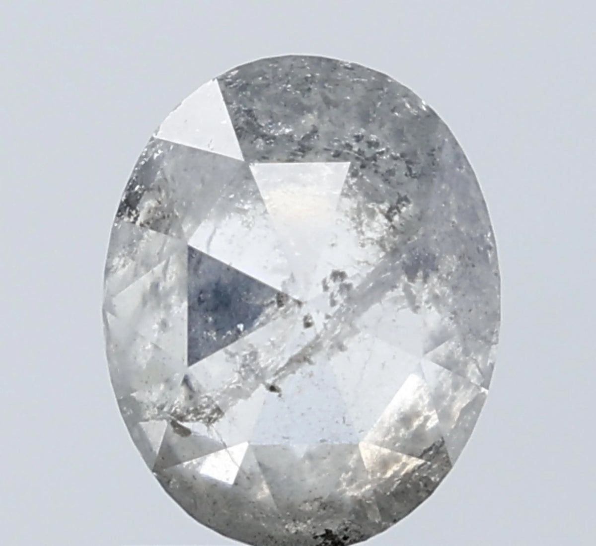 Oval Salt And Pepper Natural Diamond 1.93ct I3 loose diamond