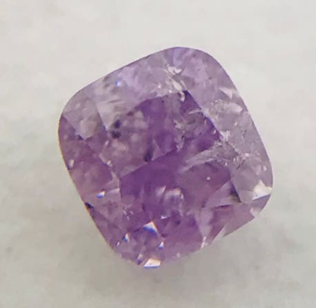 Cushion Fancy Intense Pink Purple Natural Diamond 0.25ct I3 loose diamond