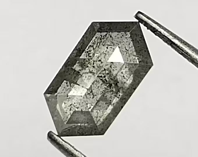 Hexagonal Salt And Pepper Natural Diamond 0.46ct I3 loose diamond