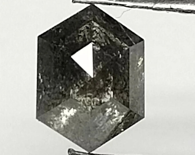 Hexagonal Salt And Pepper Natural Diamond 0.62ct I3 loose diamond