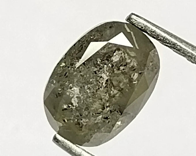 Oval Salt And Pepper Natural Diamond 0.92ct I3 loose diamond