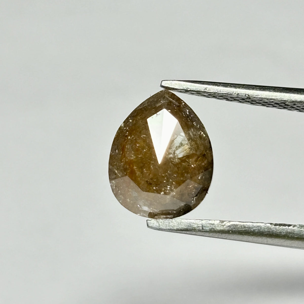 Pear Salt And Pepper Natural Diamond 1.84ct I3 loose diamond