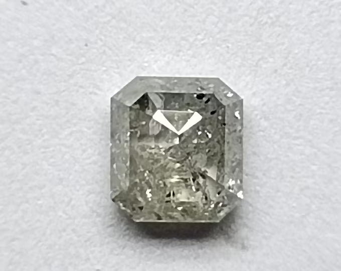 Asscher Salt And Pepper Natural Diamond 0.34ct I3 loose diamond