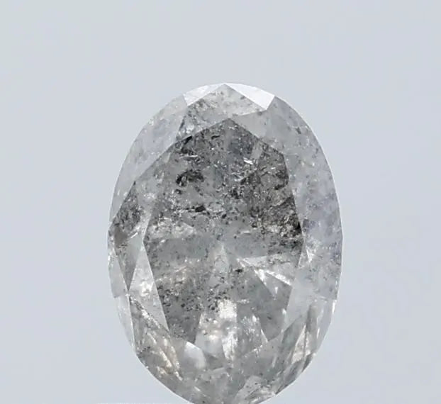 Oval Salt And Pepper Natural Diamond 1.2ct I3 loose diamond