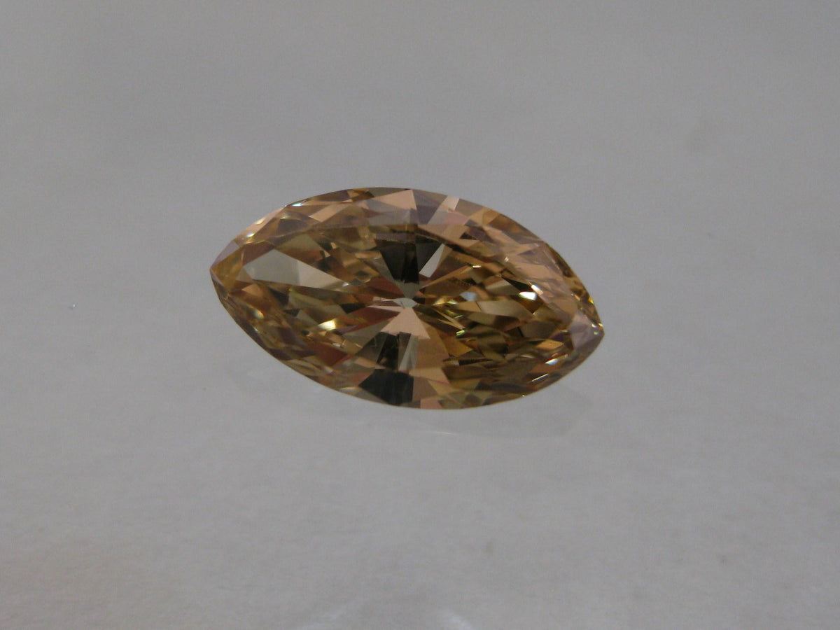 Marquise Fancy Deep Brownish Yellow Natural Diamond 1.08ct loose diamond