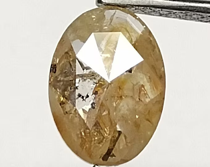 Oval Salt And Pepper Natural Diamond 0.81ct I3 loose diamond