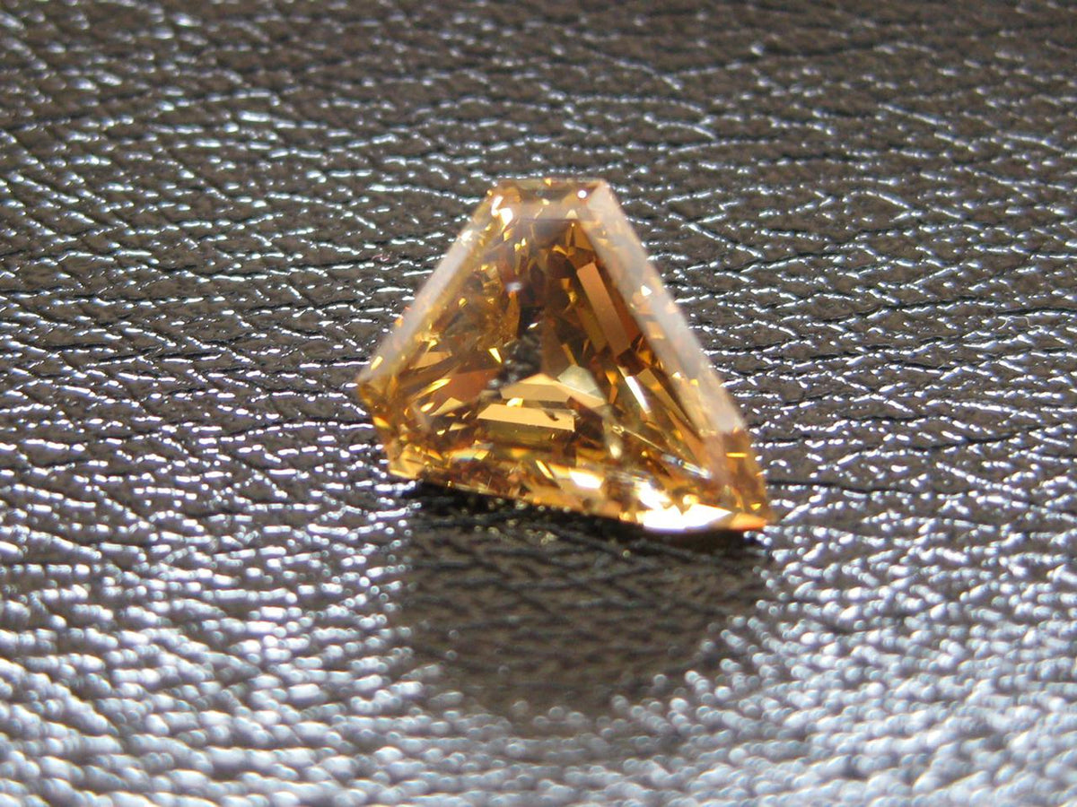 Shield Fancy Deep Brown Yellow Natural Diamond 1.46ct loose diamond