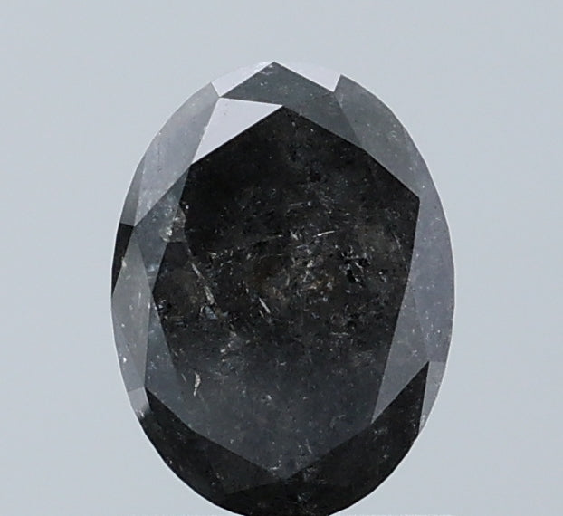 Oval Salt And Pepper Natural Diamond 1.35ct I3 loose diamond