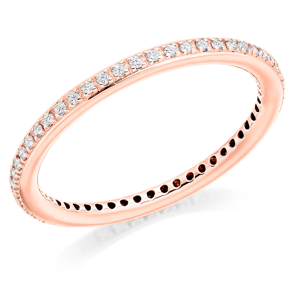 Claw-Set Full Eternity Ring, 0.25ct total in Rose Gold