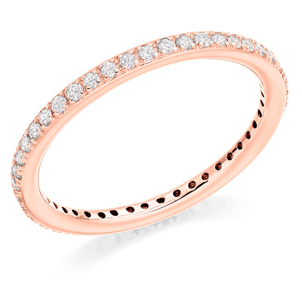 Claw-Set Full Eternity Ring, 0.35ct total in Rose Gold