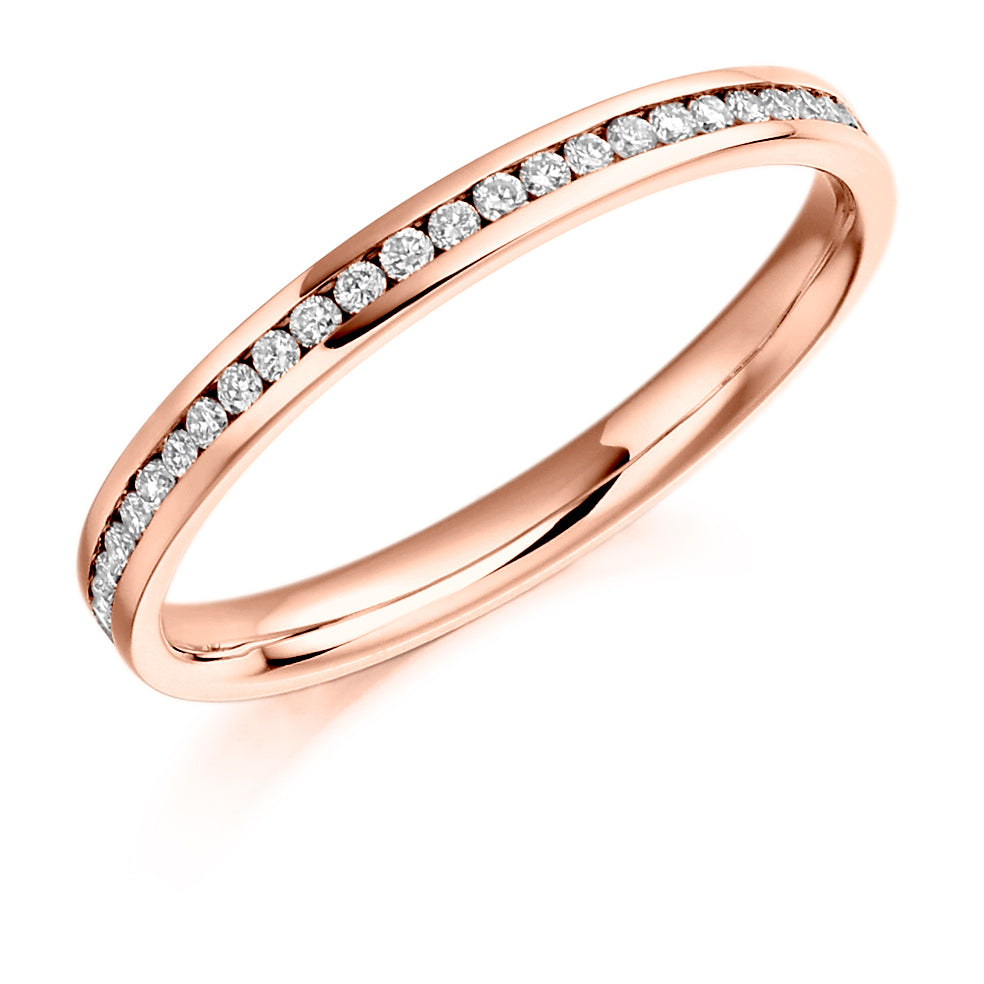 Channel-Set Diamond Full Eternity Ring, 0.35ct in Rose Gold