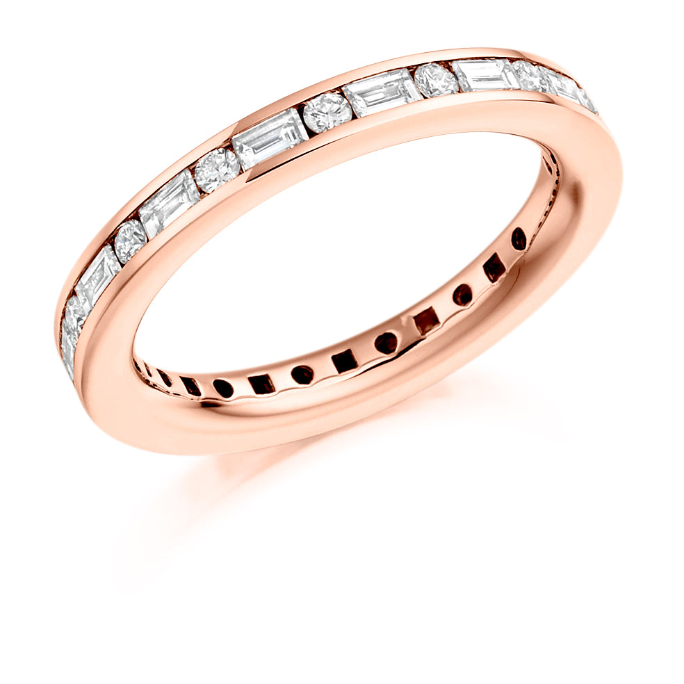 Channel-Set Diamond Full Eternity Ring, 1.05ct in Rose Gold