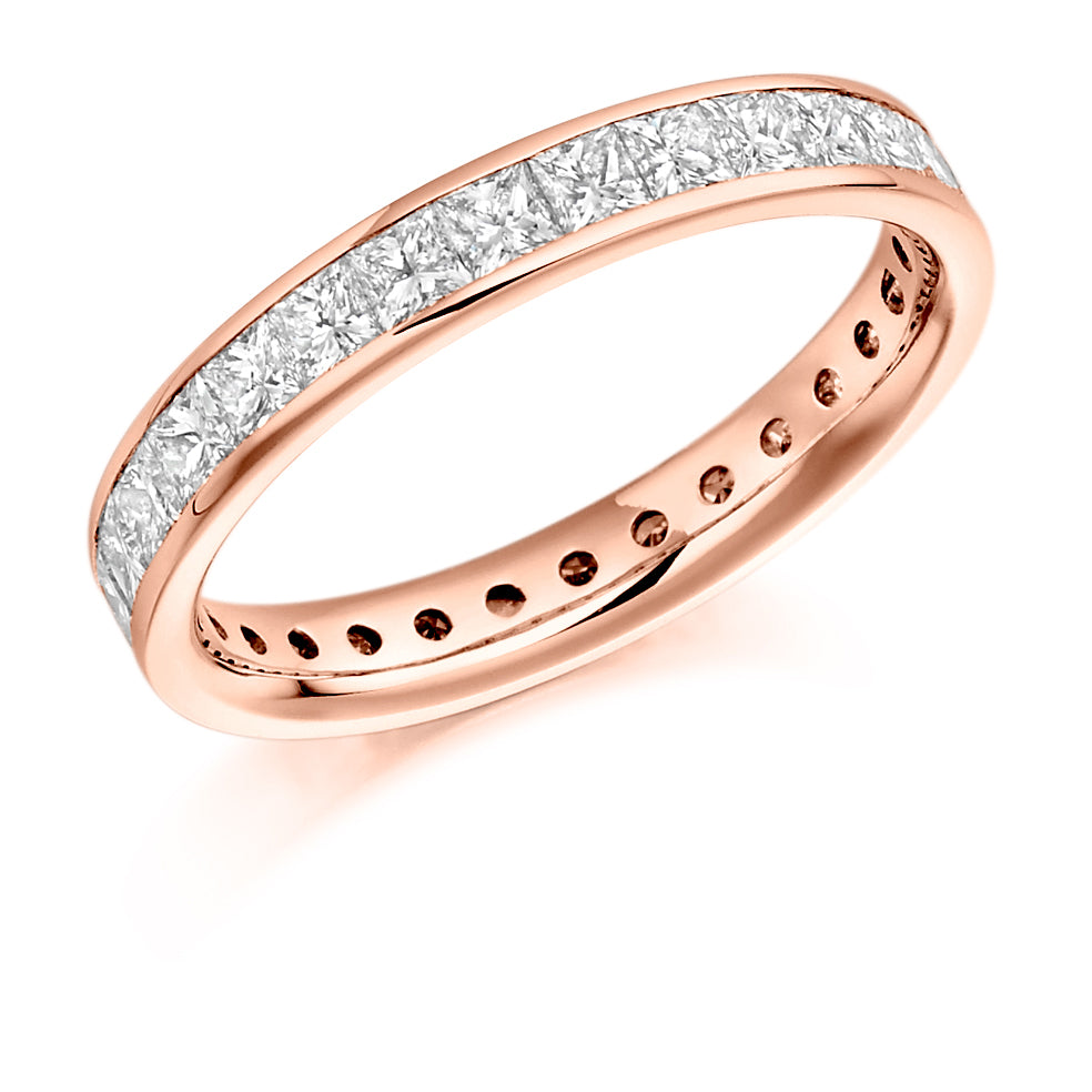 Channel-Set Diamond Full Eternity Ring, 2.0ct in Rose Gold