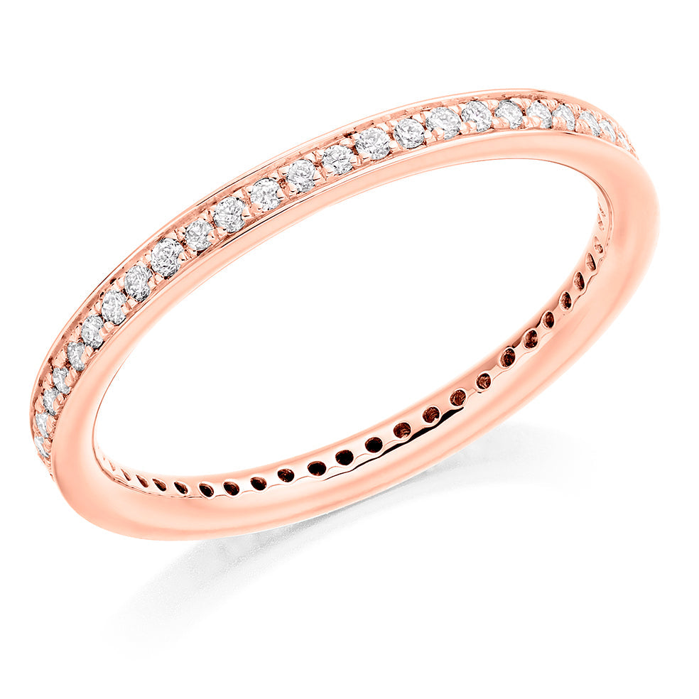 Grain-Set Diamond Full Eternity Ring, 0.25ct in Rose Gold