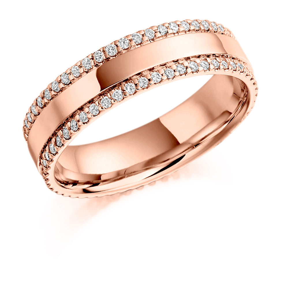 Micro-Claw Full Eternity Ring, 0.55ct total in Rose Gold