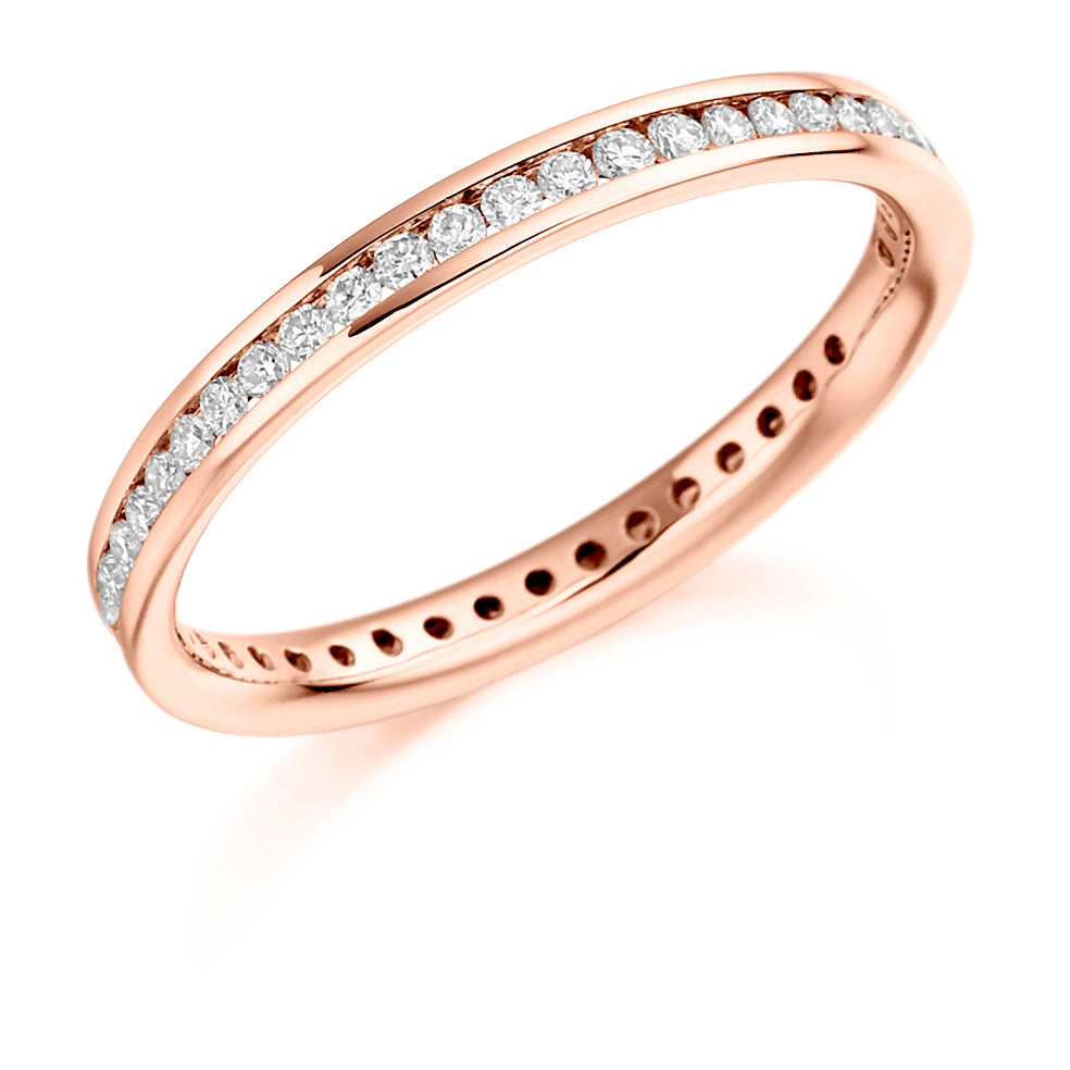 Channel-Set Diamond Full Eternity Ring, 0.42ct in Rose Gold