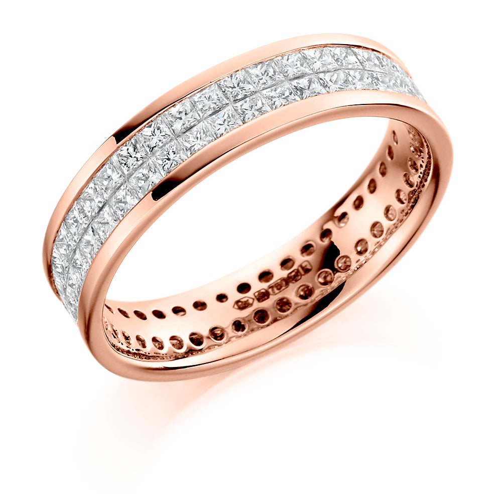 Invisible-Set Channel Full Eternity Ring, 2.05ct total in Rose Gold