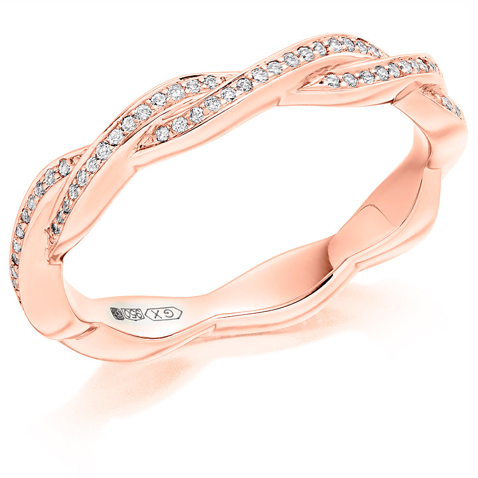Grain-Set Full Eternity Ring, 0.25ct total in Rose Gold
