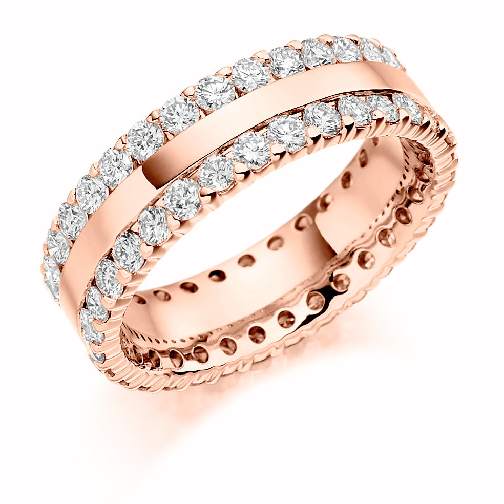 Micro-Claw Full Eternity Ring, 2.0ct total (FET1154) in Rose Gold