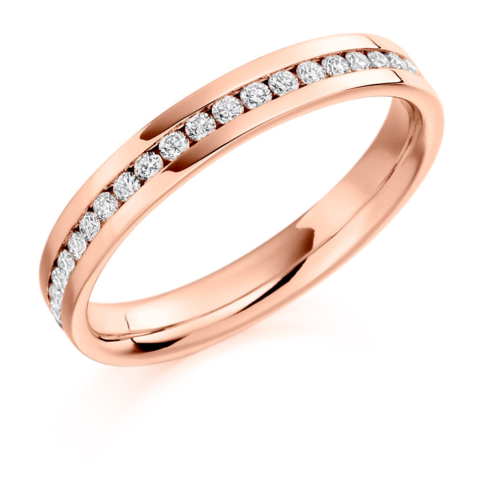 Channel-Set Diamond Full Eternity Ring, 0.5ct in Rose Gold