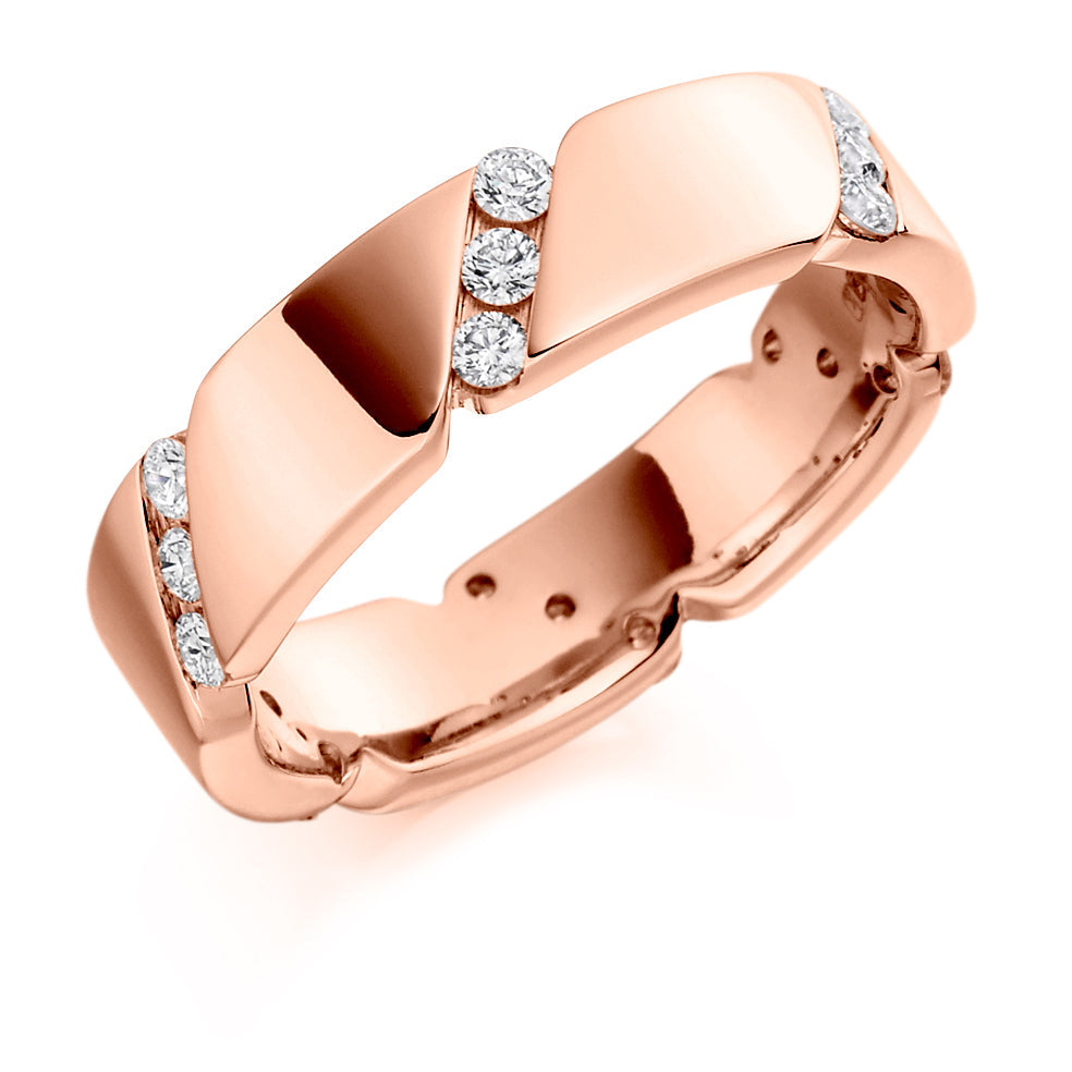 Channel-Set Full Eternity Ring, 0.4ct total in Rose Gold