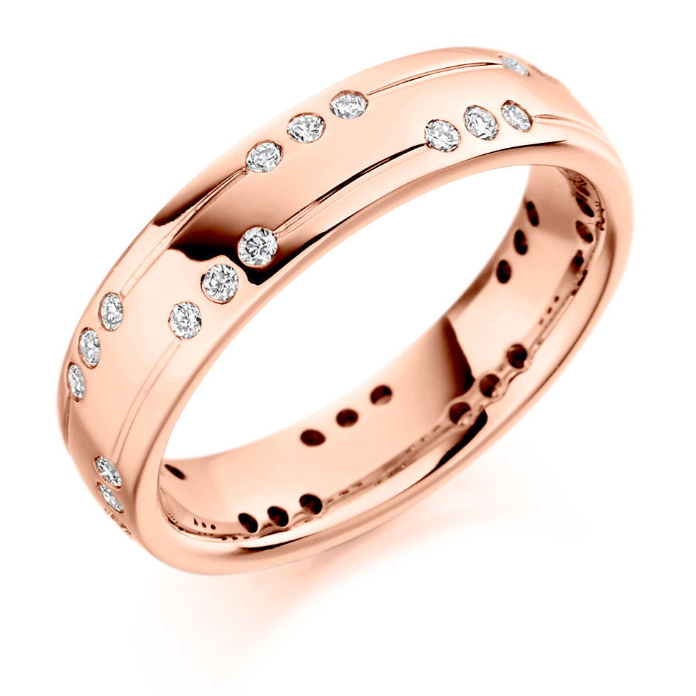 Flush-Set Full Eternity Ring, 0.4ct total in Rose Gold