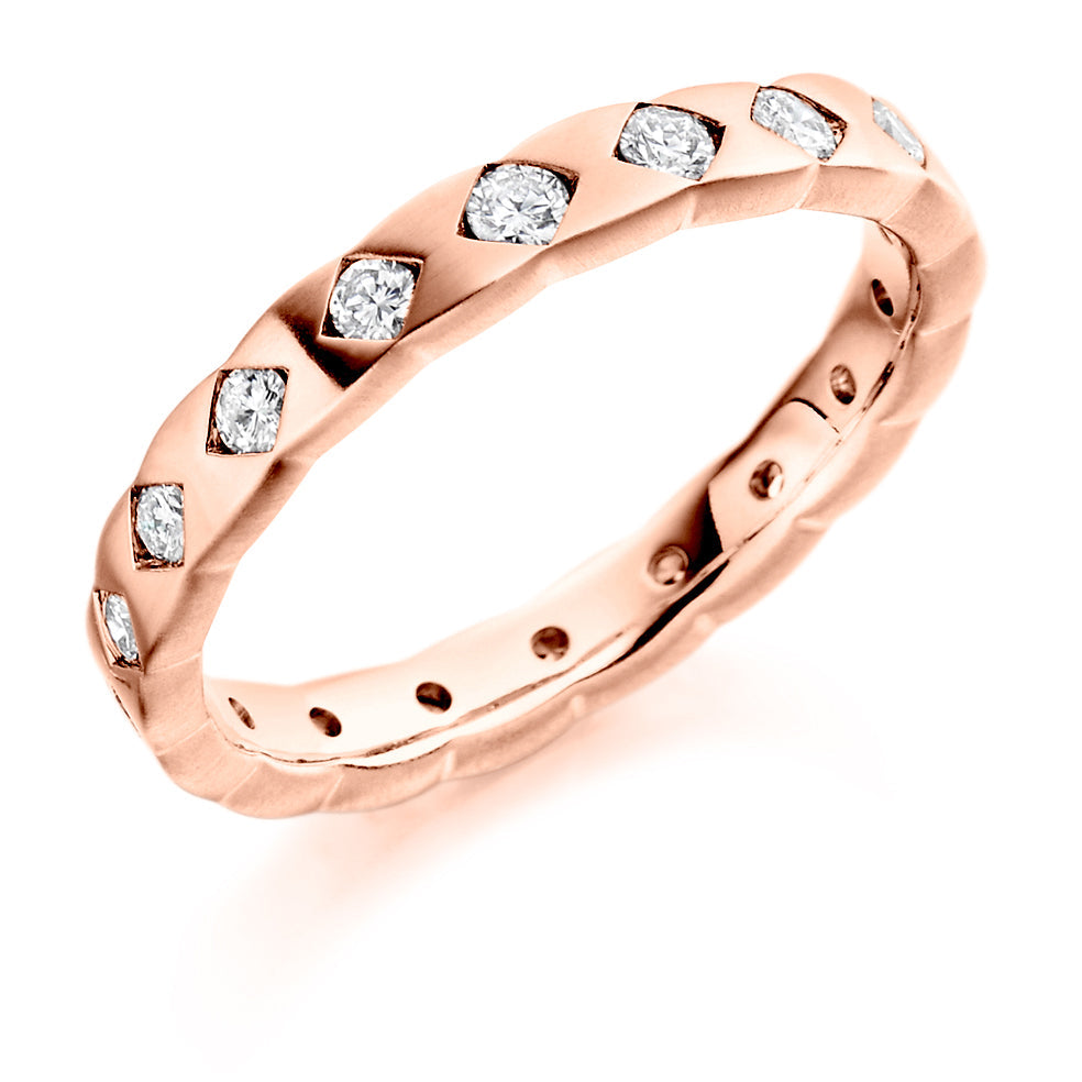 Flush-Set Full Eternity Ring, 0.55ct total in Rose Gold