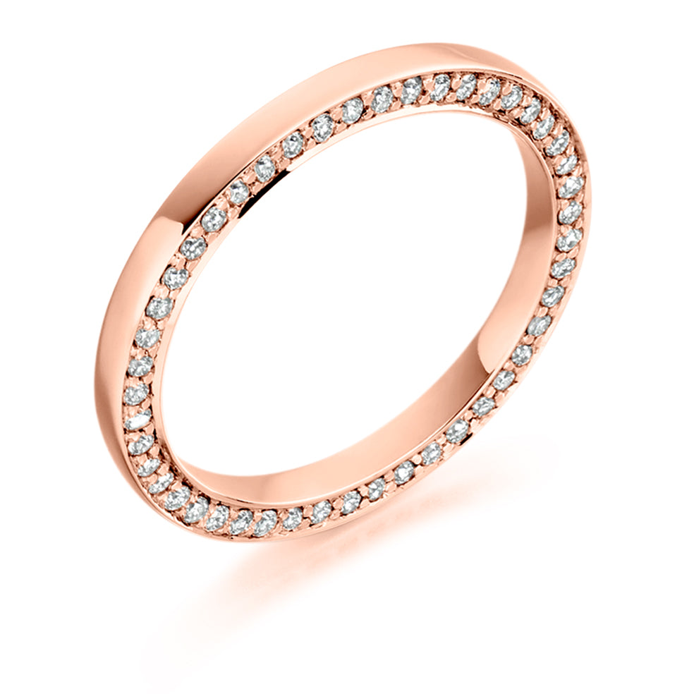 Grain-Set Diamond Full Eternity Ring, 0.35ct in Rose Gold