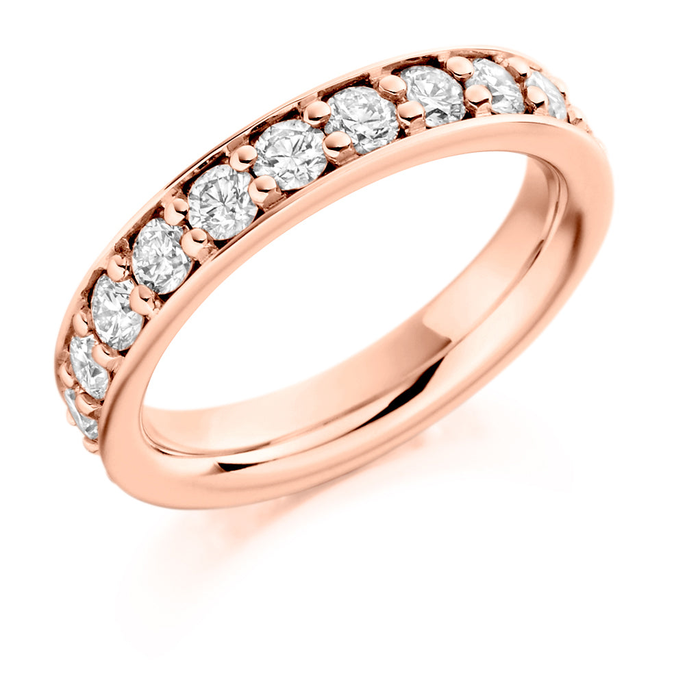 Grain-Set Diamond Full Eternity Ring, 2.0ct in Rose Gold