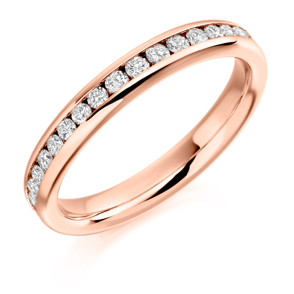 Channel-Set Diamond Full Eternity Ring, 0.75ct in Rose Gold
