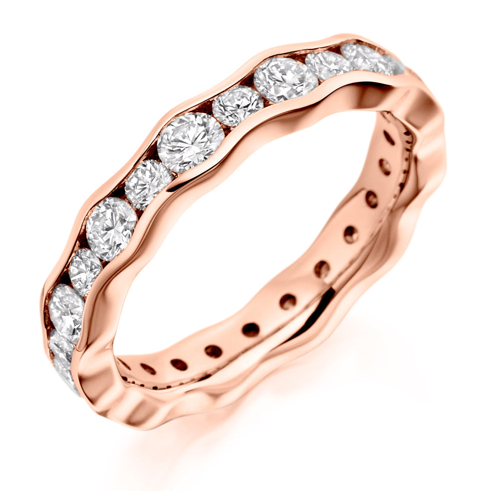 Channel-Set Diamond Full Eternity Ring, 1.9ct in Rose Gold