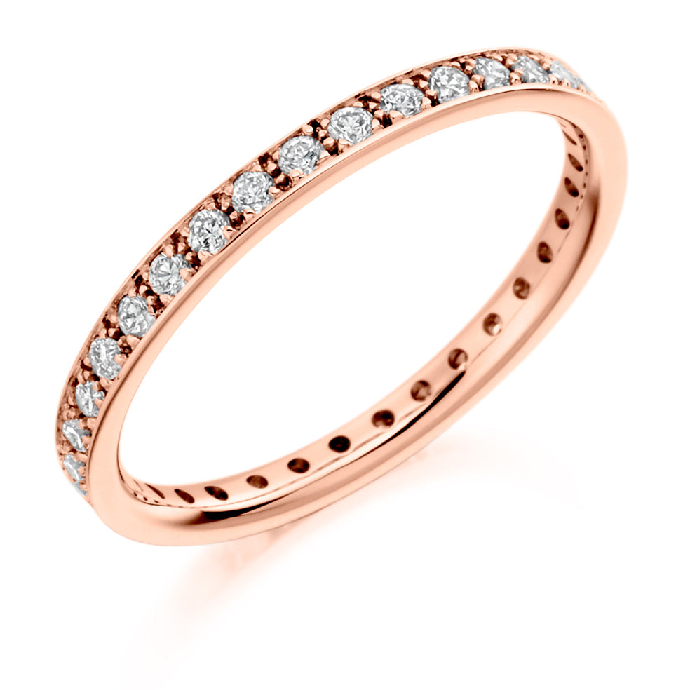Grain-Set Diamond Full Eternity Ring, 0.4ct in Rose Gold