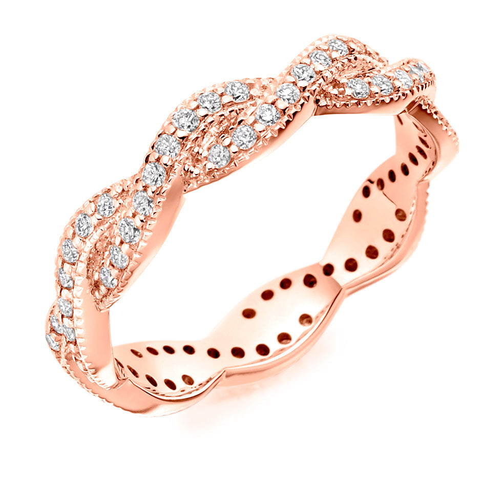 Grain-Set Full Eternity Ring, 0.5ct total (FET1806) in Rose Gold