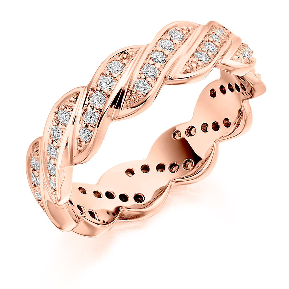 Grain-Set Full Eternity Ring, 0.45ct total (FET1807) in Rose Gold