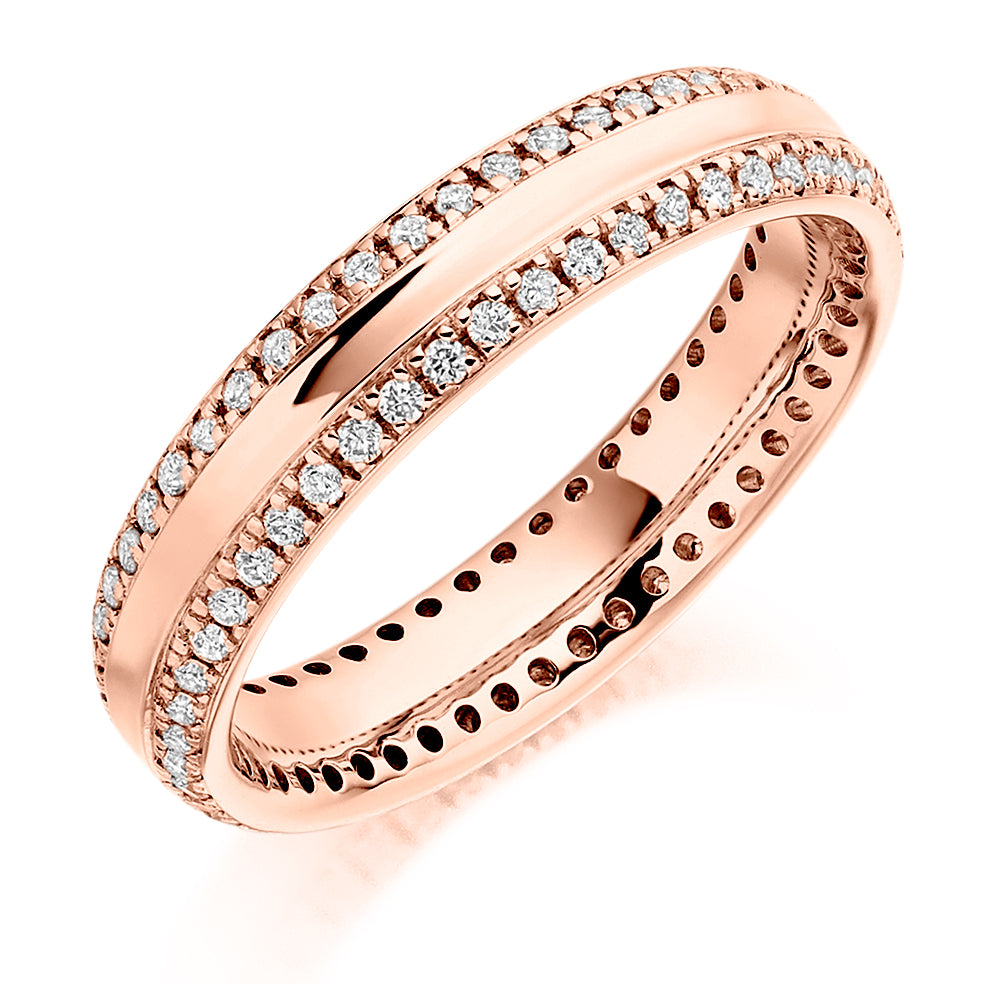 Grain-Set Full Eternity Ring, 0.5ct total (FET1808) in Rose Gold