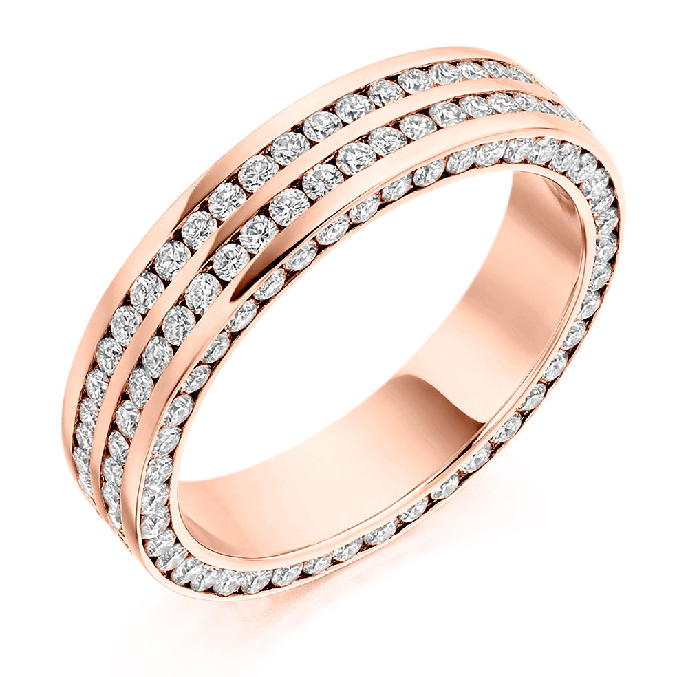Channel-Set Full Eternity Ring, 1.25ct total (FET1828) in Rose Gold