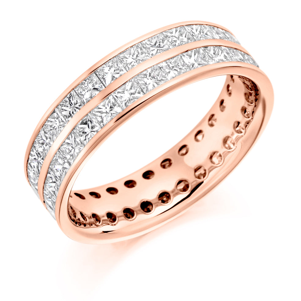Channel-Set Full Eternity Ring, 3.1ct total in Rose Gold