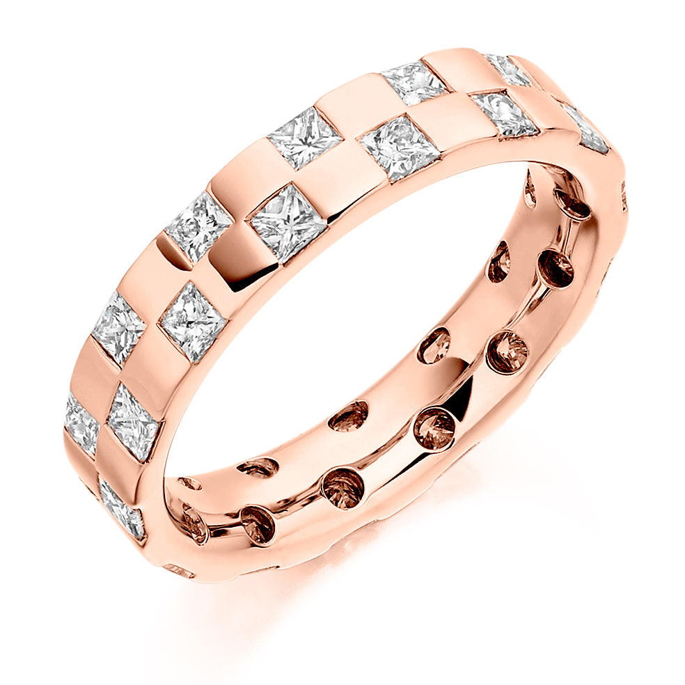 Flush-Set Full Eternity Ring, 1.65ct total in Rose Gold