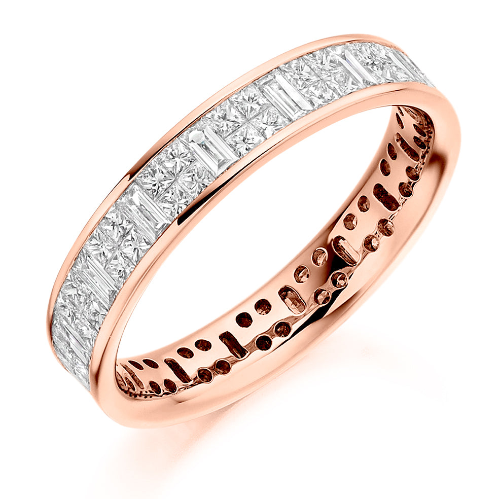 Invisible-Set Channel Full Eternity Ring, 1.35ct total in Rose Gold