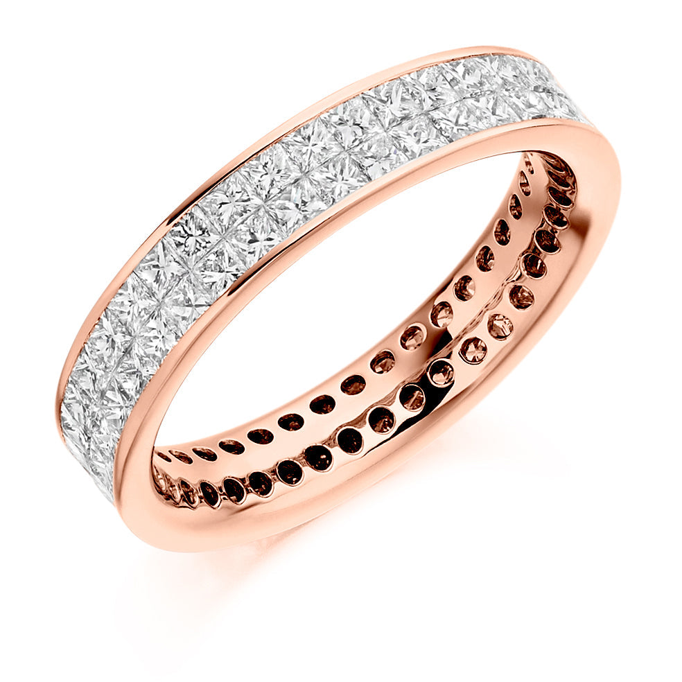 Invisible-Set Channel Full Eternity Ring, 2.1ct total in Rose Gold